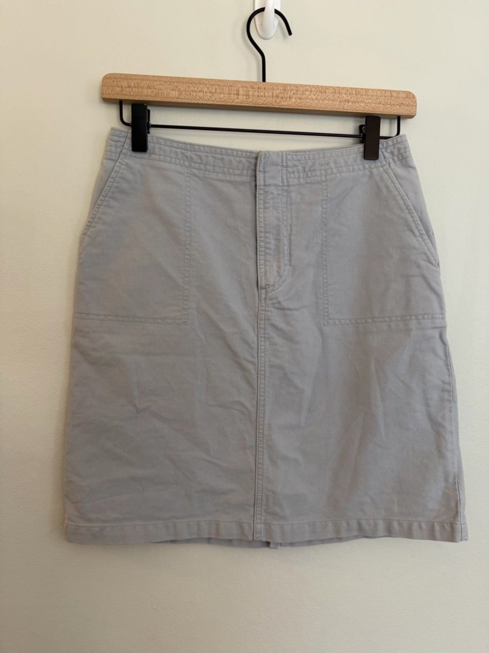 Y2K American Eagle Outfitters Light Gray Cotton Mini Skirt Women’s Size 0